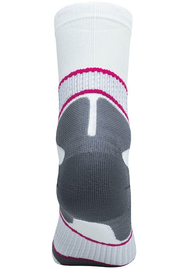 Bauerfeind Run Socks Cut Mid White Performance Socken