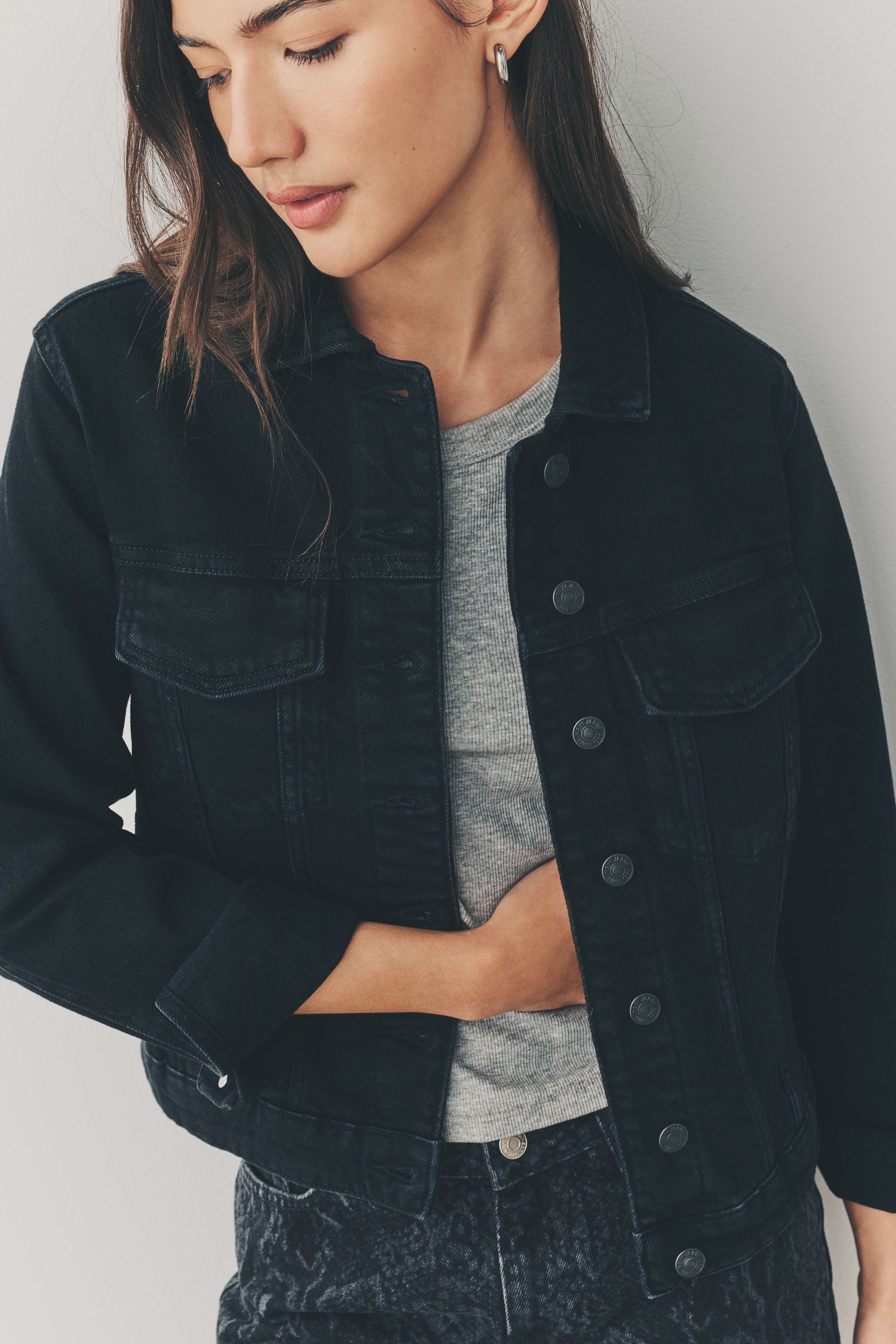 Next Jeansjacke Figurbetonte Jeansjacke (1-St) günstig online kaufen