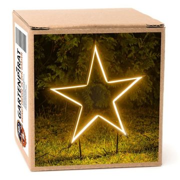 Gartenpirat LED-Lichterkette Neon-Stern 50 cm mit 180 LEDs Neonlichtband Weihnachtsstecker