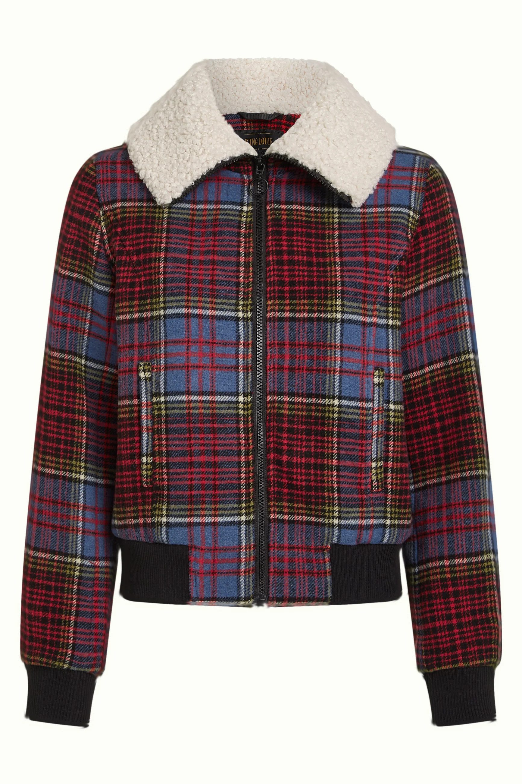 King Louie Wolljacke Arizona Jacket Banda Check - Modische Wolljacke mit Karo