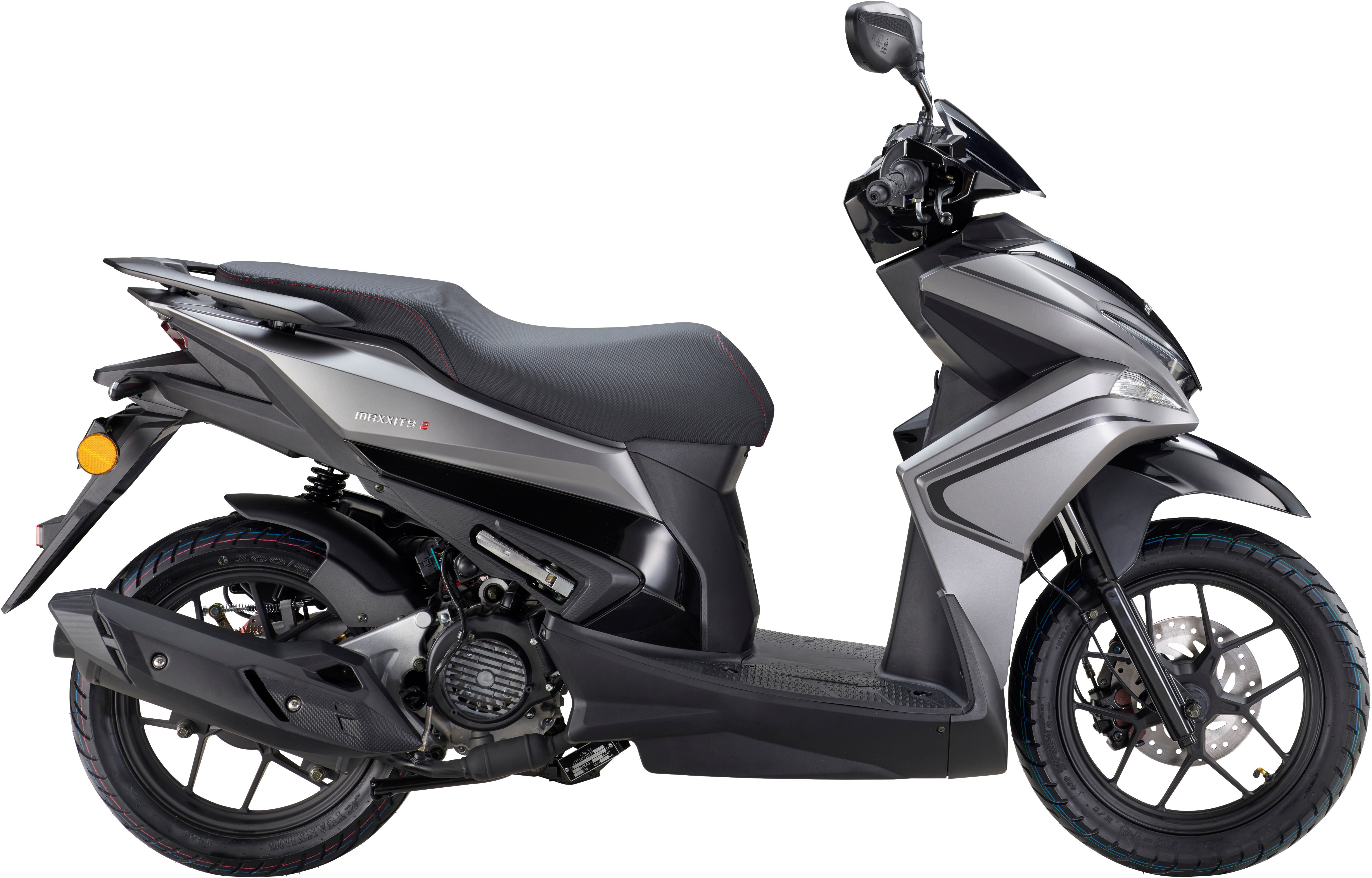 Luxxon Motorroller MaXXity 2 125, E5+, grau, 125 ccm, 85 km/h, Euro 5+, USB zum Laden externer Geräte (5V)