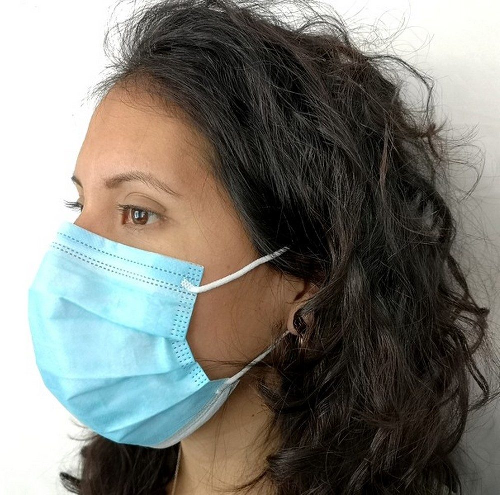 DIW Mund-Nasen-Masken 12er oder 50er-Set 3-lagige Mundschutzmasken – hautfreundlich, Sparset, 12-St., 12-teilig oder 50-teilig, zertifiziert nach EN 149:2001+A1:2009