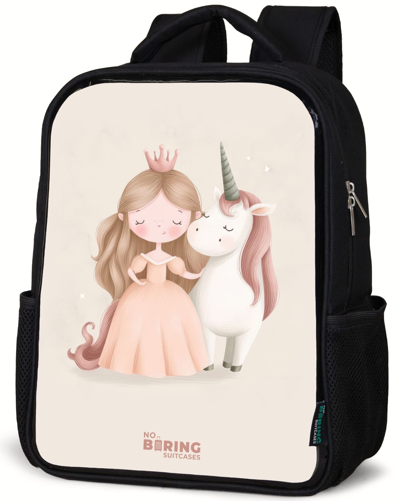 Prinzessin und ein Einhorn in Pastellfarben
