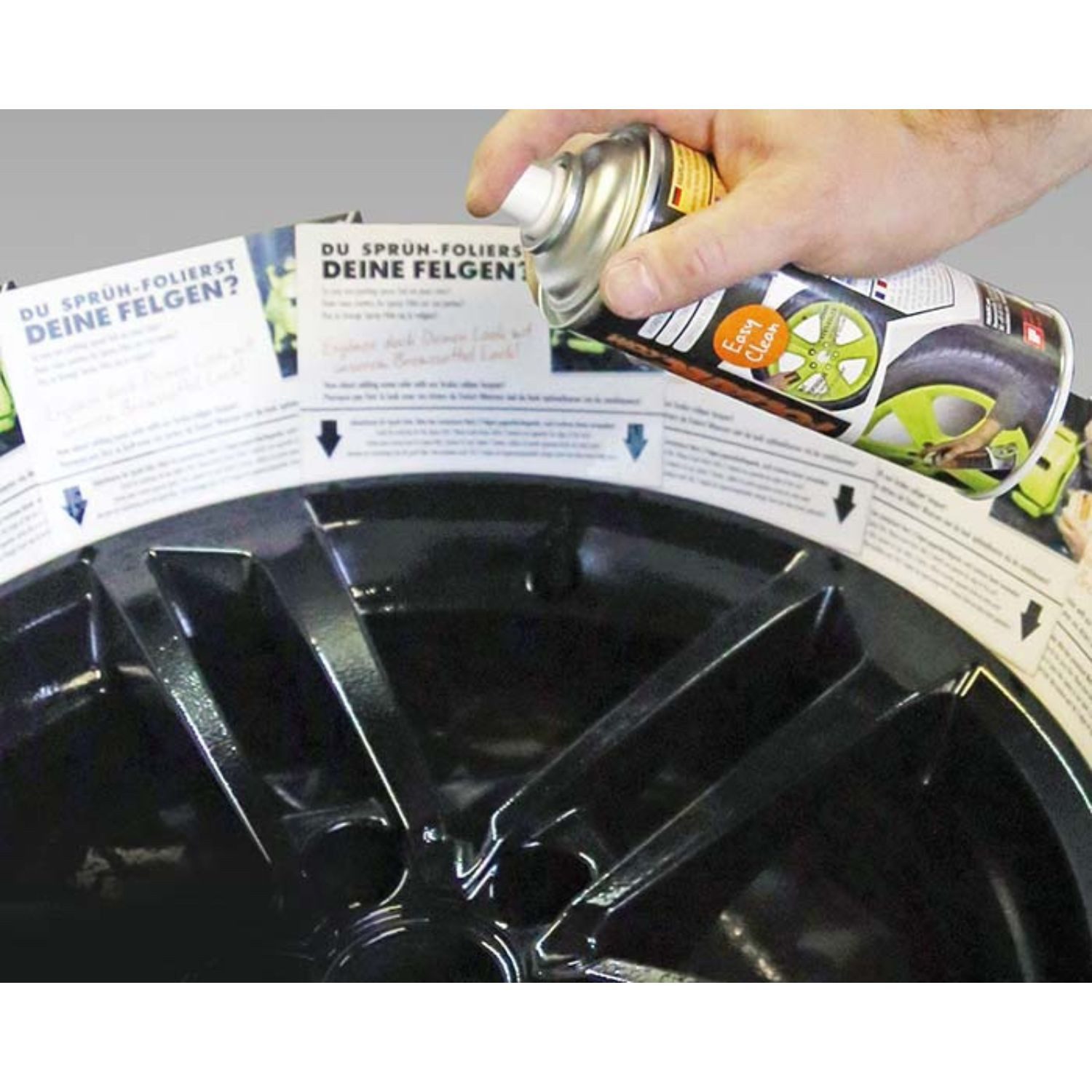 FOLIATEC Sprühfolie Versiegler Transparent Matt 400ml Dose Felgenversiegelung (1x Sprühdose), Sprühfolienversiegler Versiegelung für Sprühfolie Felgen Felgenfolie