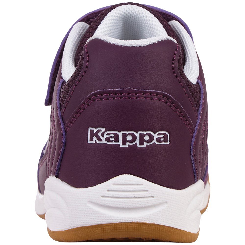 mit Elastikschnürung purple-white Kappa Hallenschuh praktischer