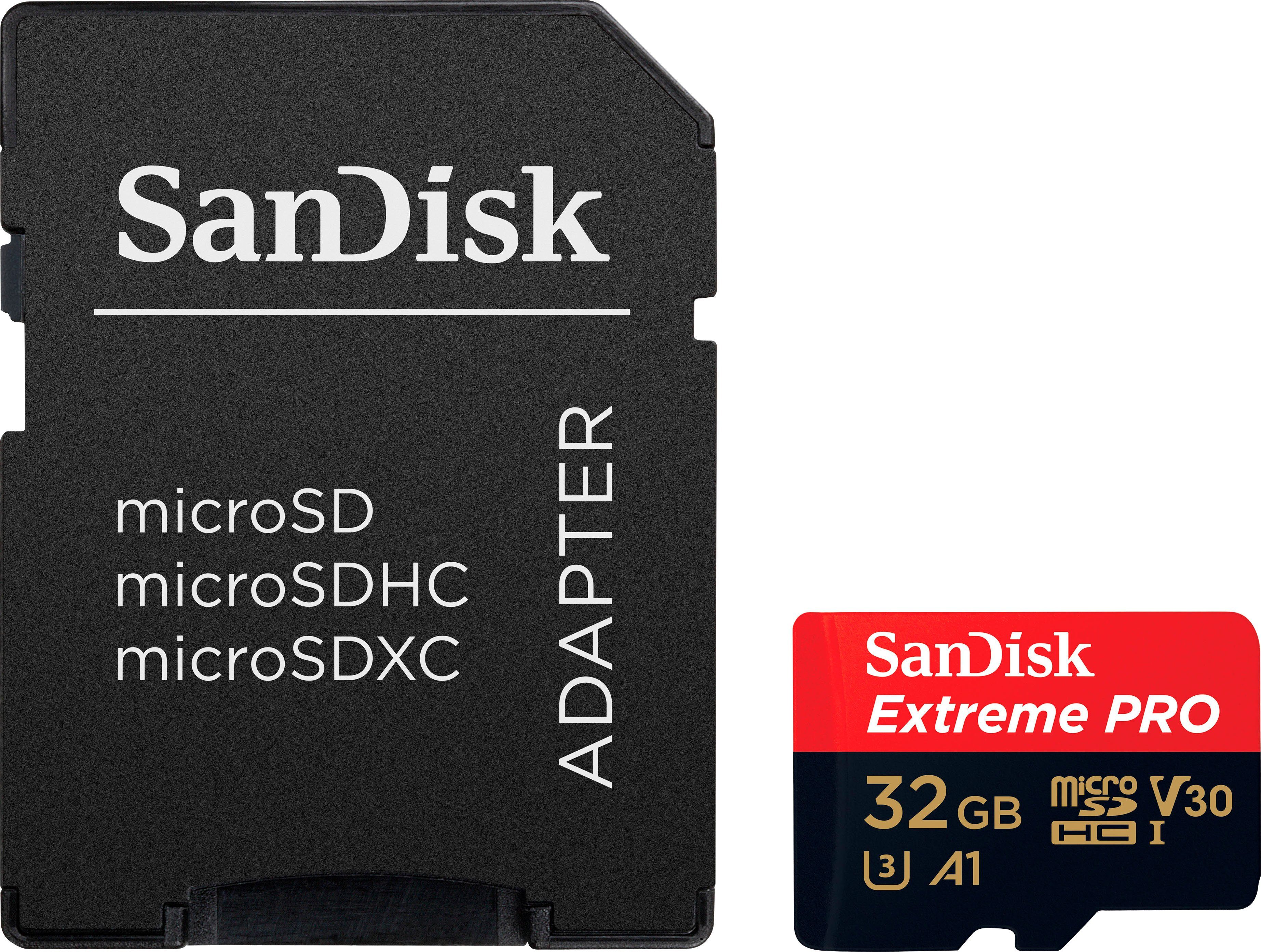 Sandisk Extreme® PRO microSDHC™ UHS-I 32 GB Speicherkarte (32 GB, UHS Class 3, 100 MB/s Lesegeschwindigkeit)