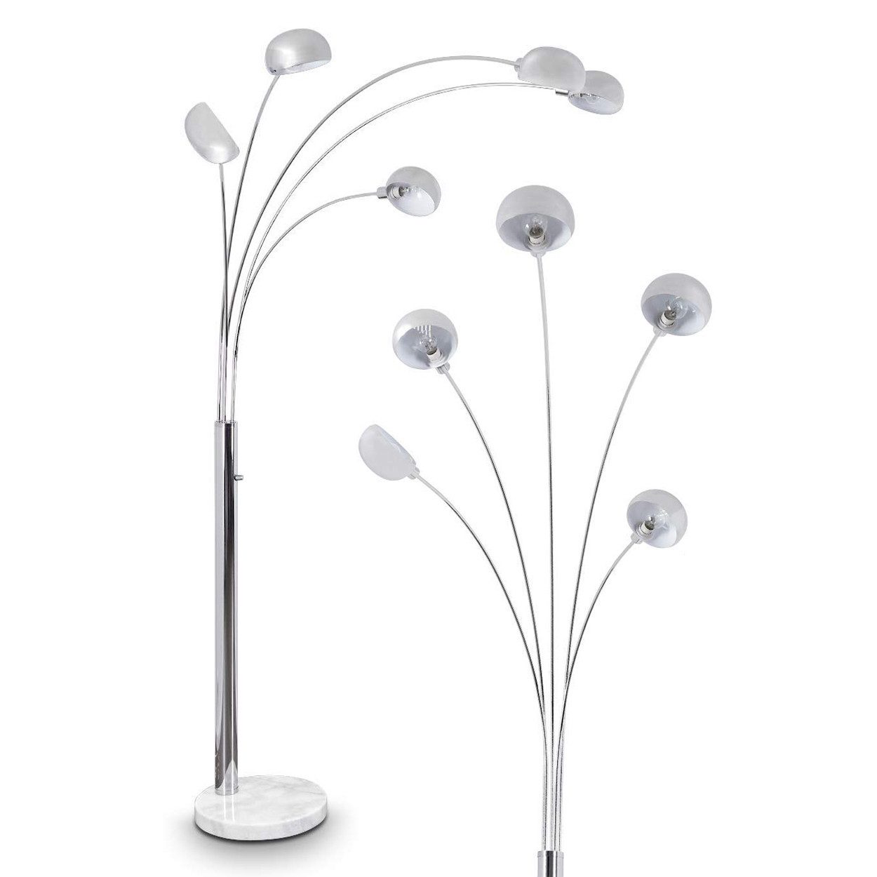 Stehlampe »Suio« Stehleuchte aus Metall in chrom mit Lichteffekt