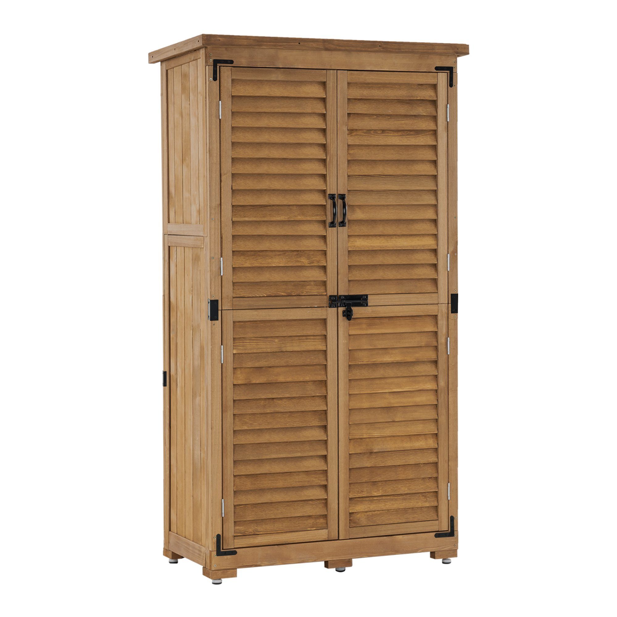 MCombo Gerätehaus MCombo Gartenschrank Geräteschuppen Werkzeugschrank 0690/0870, Outdoor-Schrank Gartenbox, aus Holz