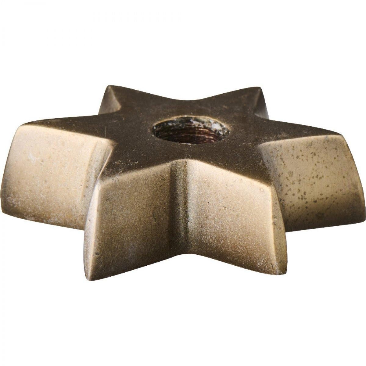 Ib Laursen Windlicht Ib Laursen Kerzenhalter sternförmig für 1,3 cm Kerze (6,4x1,6x6,4cm)