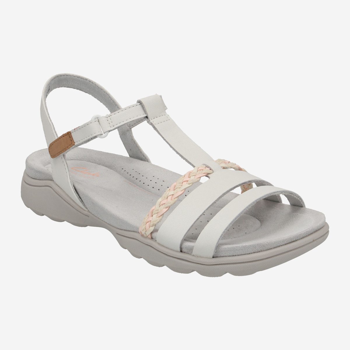 Clarks Amanda Tealite 26171126 4, Sandaletten in Weiß für Damen Sandalette
