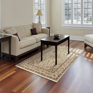Teppich Lansing, Timbers, rechteckig, Höhe: 9 mm, Kurzflorteppich, Orient-Optik, Wohnzimmer, Esszimmer, Schlafzimmer