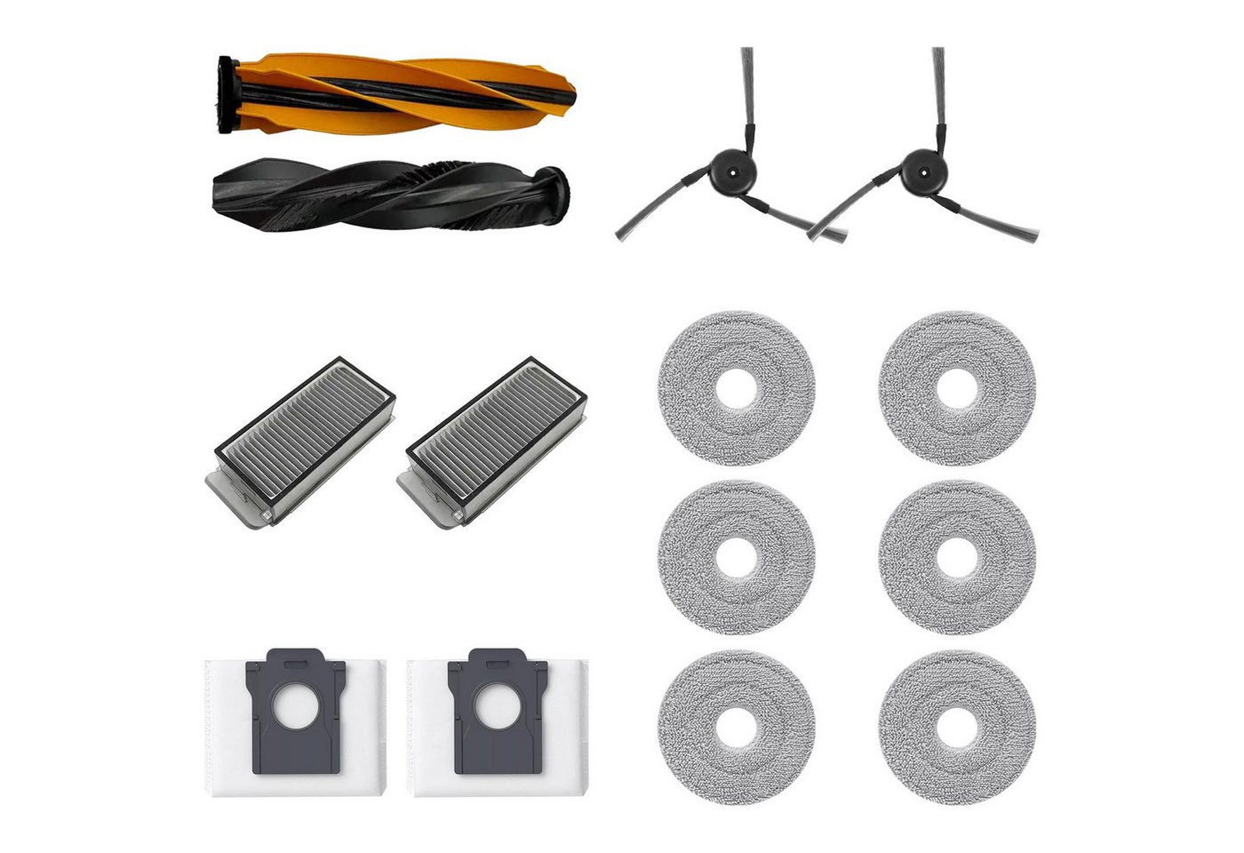 VERCO Reinigungsbürsten-Set Reinigungskit für Dreame, X50 Ultra, (14-tlg), Ersatz Teile Set Wartungskit Filter Seitenbürste Zubehör Bürste