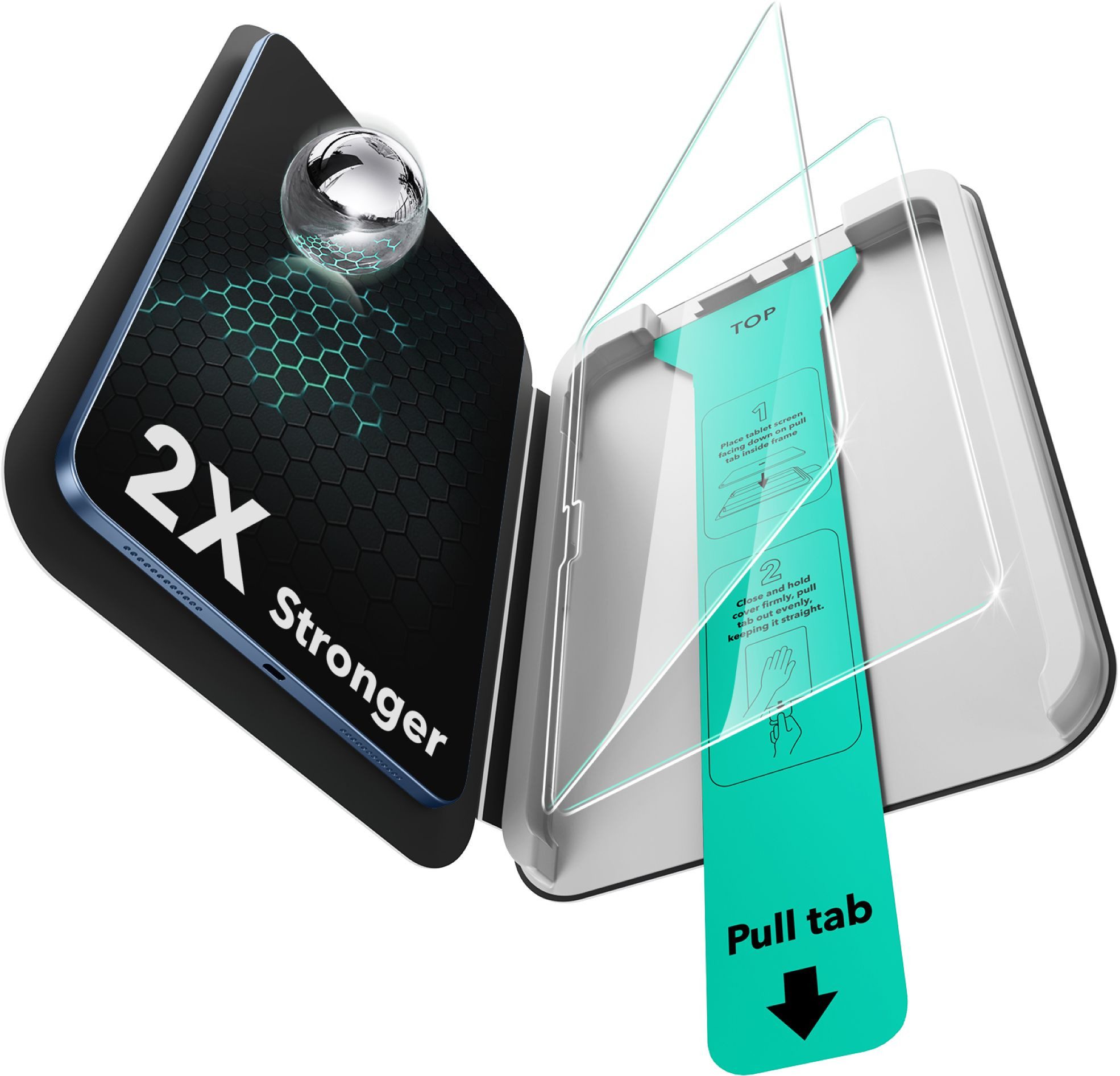 ESR Displayschutzglas Tempered-Glass Displayschutz für Apple iPad 11" (2025) / iPad 10,9" (2022), 2 Stück, 2er Pack, wasserabweisend, Kratzfest
