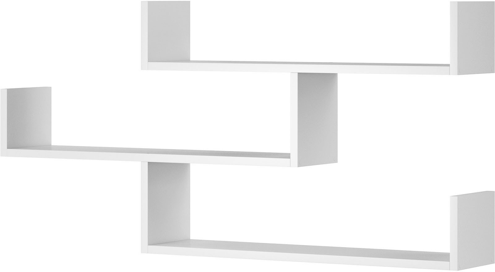 Home affaire Wandboard Wandregal Trio, 1-tlg., Hängeregal mit 3 Ablageflächen, modernes Design, variabel einsetzbar