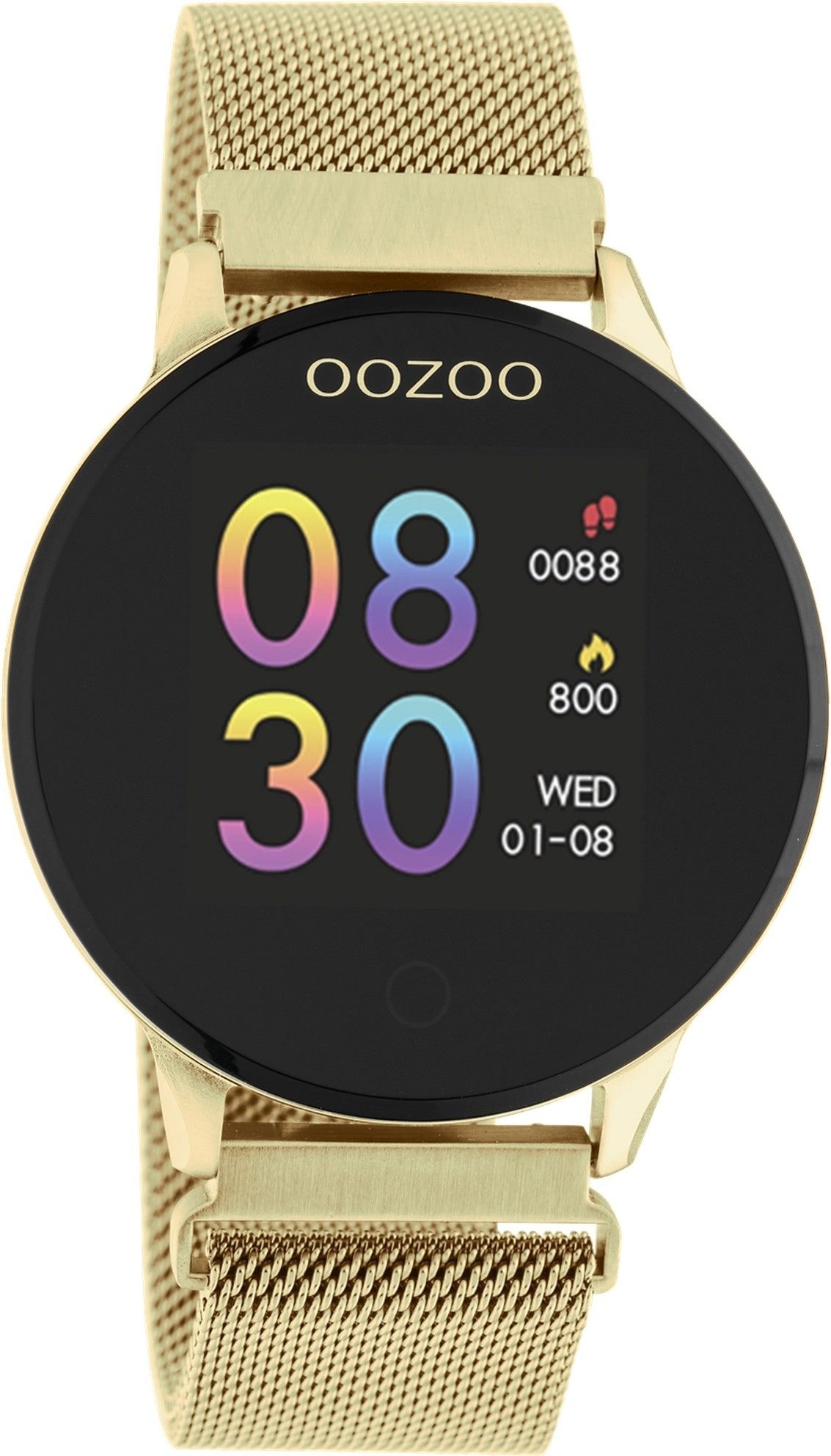 OOZOO Oozoo Damen Armbanduhr Smartwatches Smartwatch, Multifunktionsuhr, Damenuhr rund, groß (ca. 43mm) Metallarmband, Fashion-Style