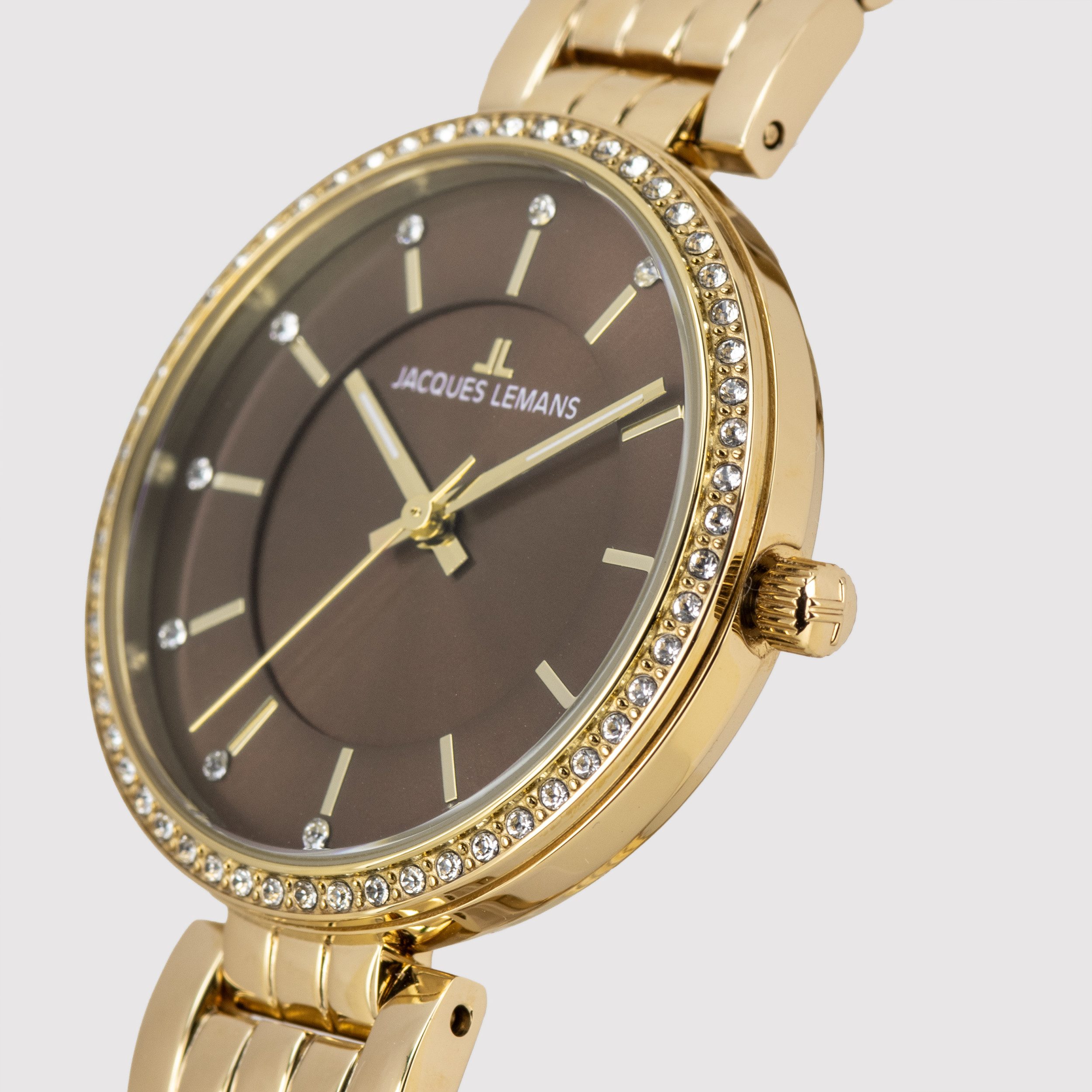 Jacques Lemans Quarzuhr Milano 1-2212F, Armbanduhr, Damenuhr, Edelstahlarmband, analog