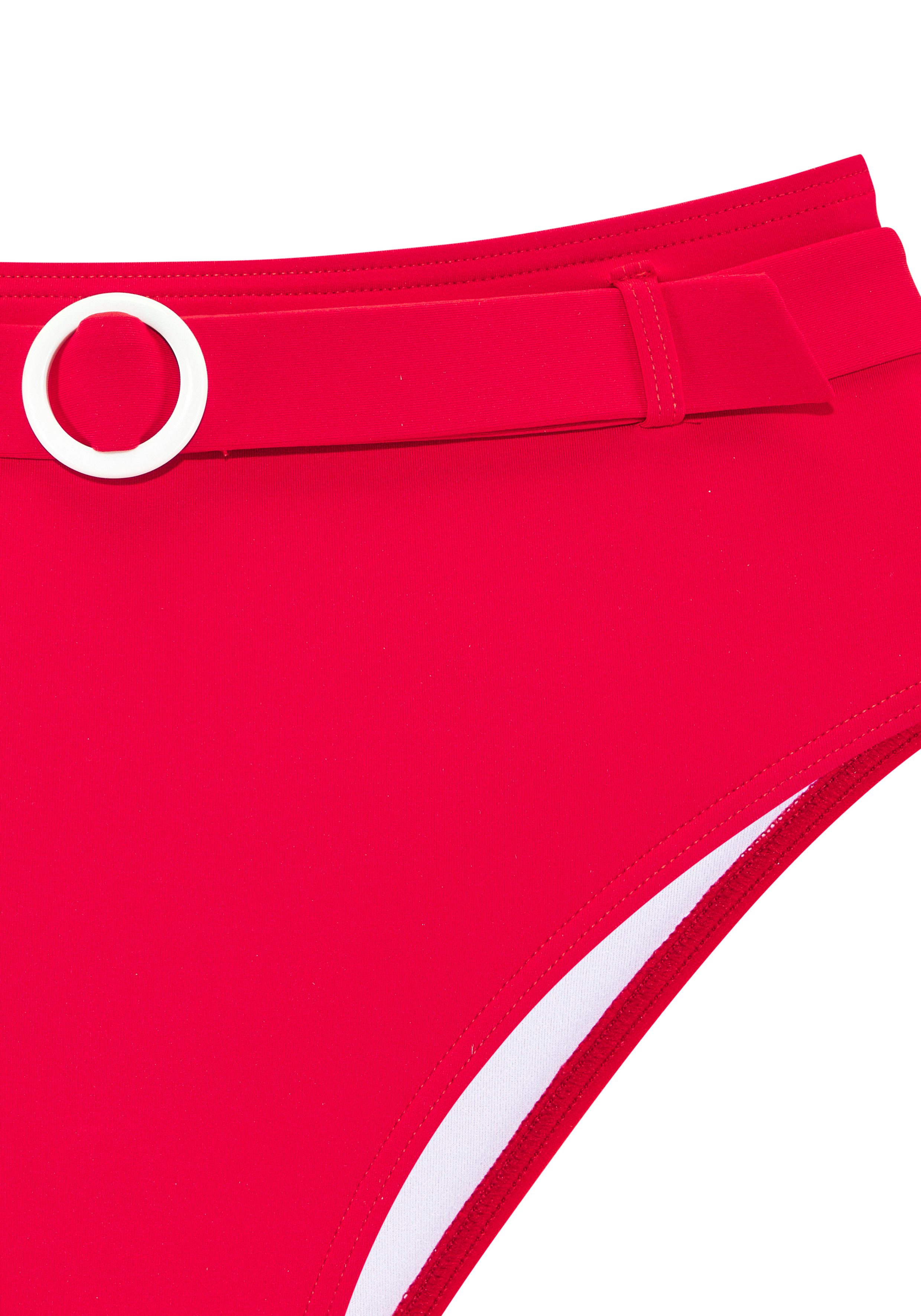 s.Oliver Highwaist-Bikini-Hose Beverly mit breitem Ziergürtel
