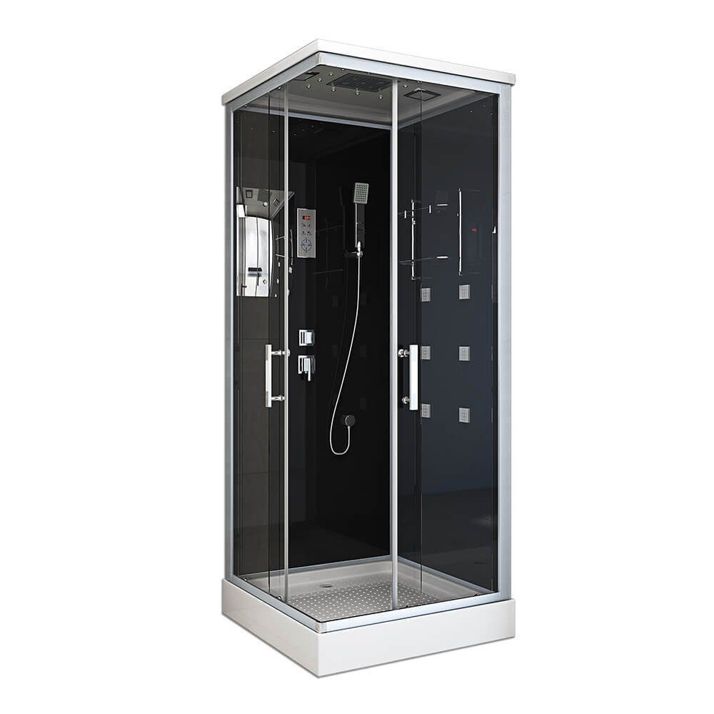 HOME DELUXE Komplettdusche Duschkabine WAVE - M 90 x 90 cm, BxT: 90x90 cm, Regendusche, Duschtempel, Применитьdusche, Dusche Komplett