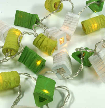 Guru-Shop LED-Lichterkette LED Lichterkette Lampions - mix grün
