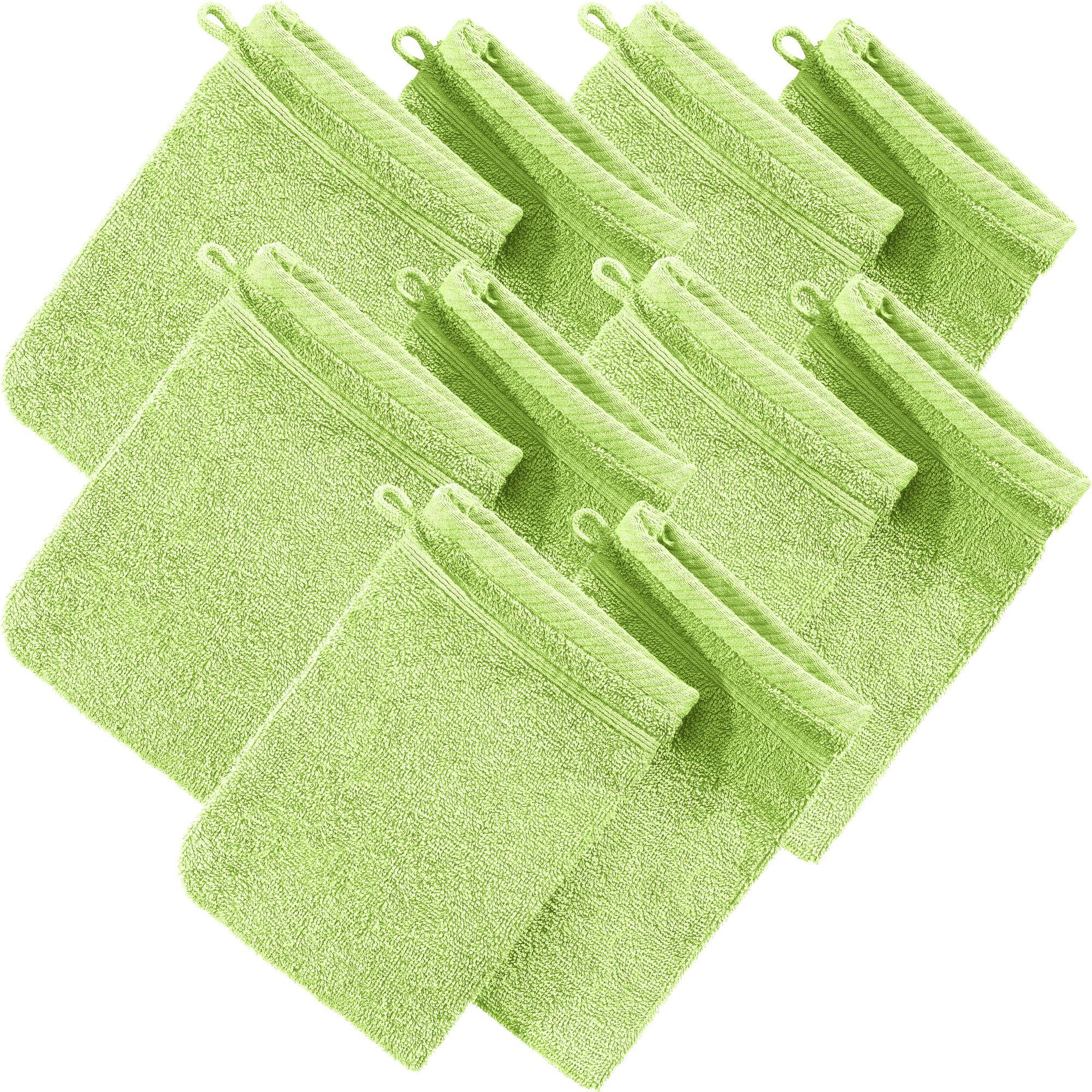 Erwin Müller Waschhandschuh Waschhandschuh "Heidelberg" 10er-Pack, Frottier, Walk-Frottier Uni