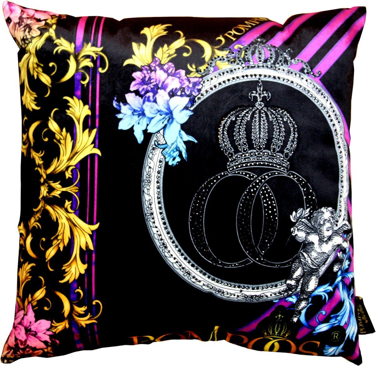 Glitzersteinen Dekokissen Deko by Casa Purple - Pompöös / mit - Designer by Collection Kissen Glööckler Padrino Black Pompöös Art Harald