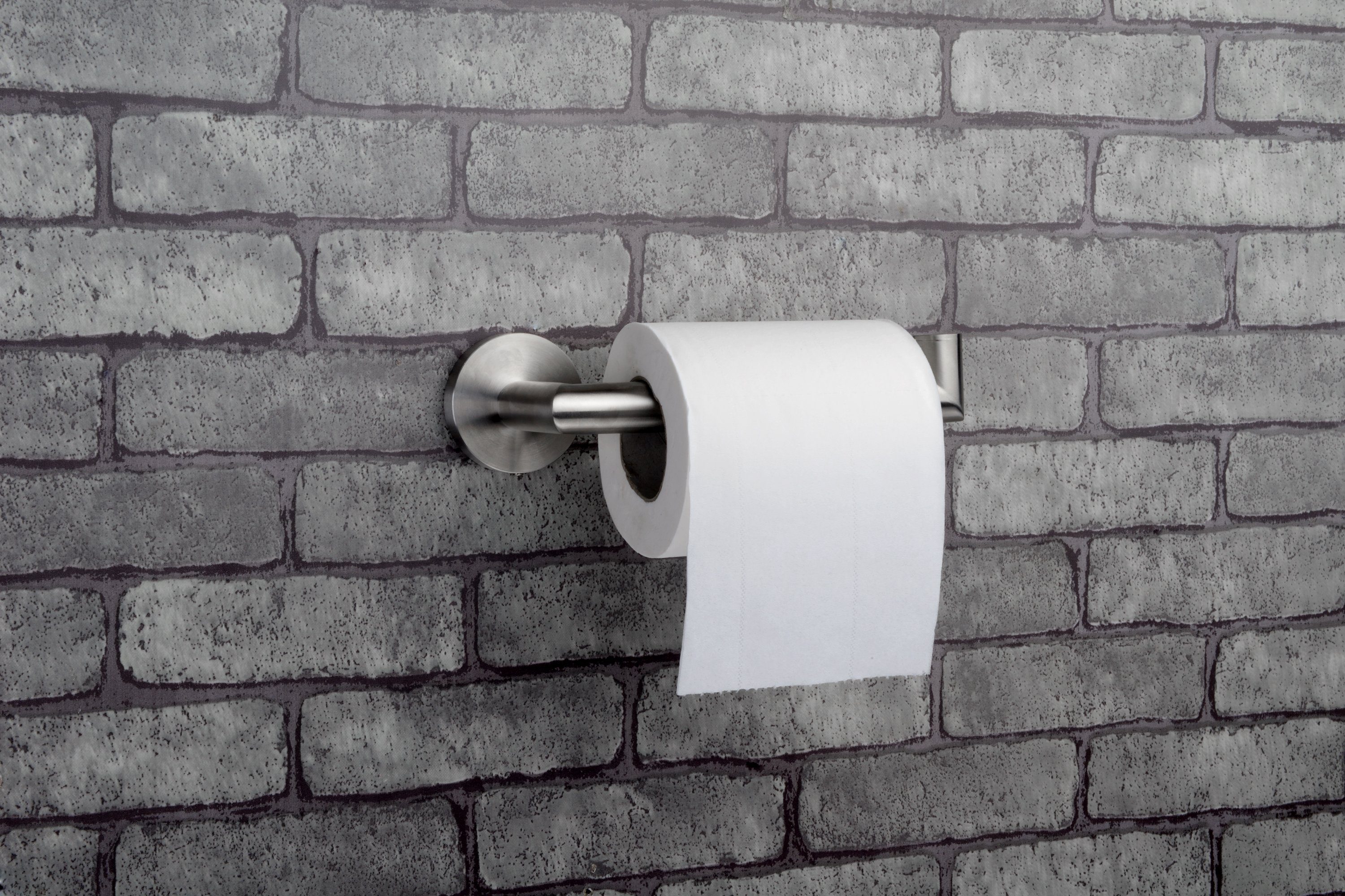 Klopapierhalter Wand Selbstmontage Rollenhalter Ambrosya zum Toilettenpapierhalter Toilettenpapierhalter Bohren - einfache (Packung), Edelstahl WC