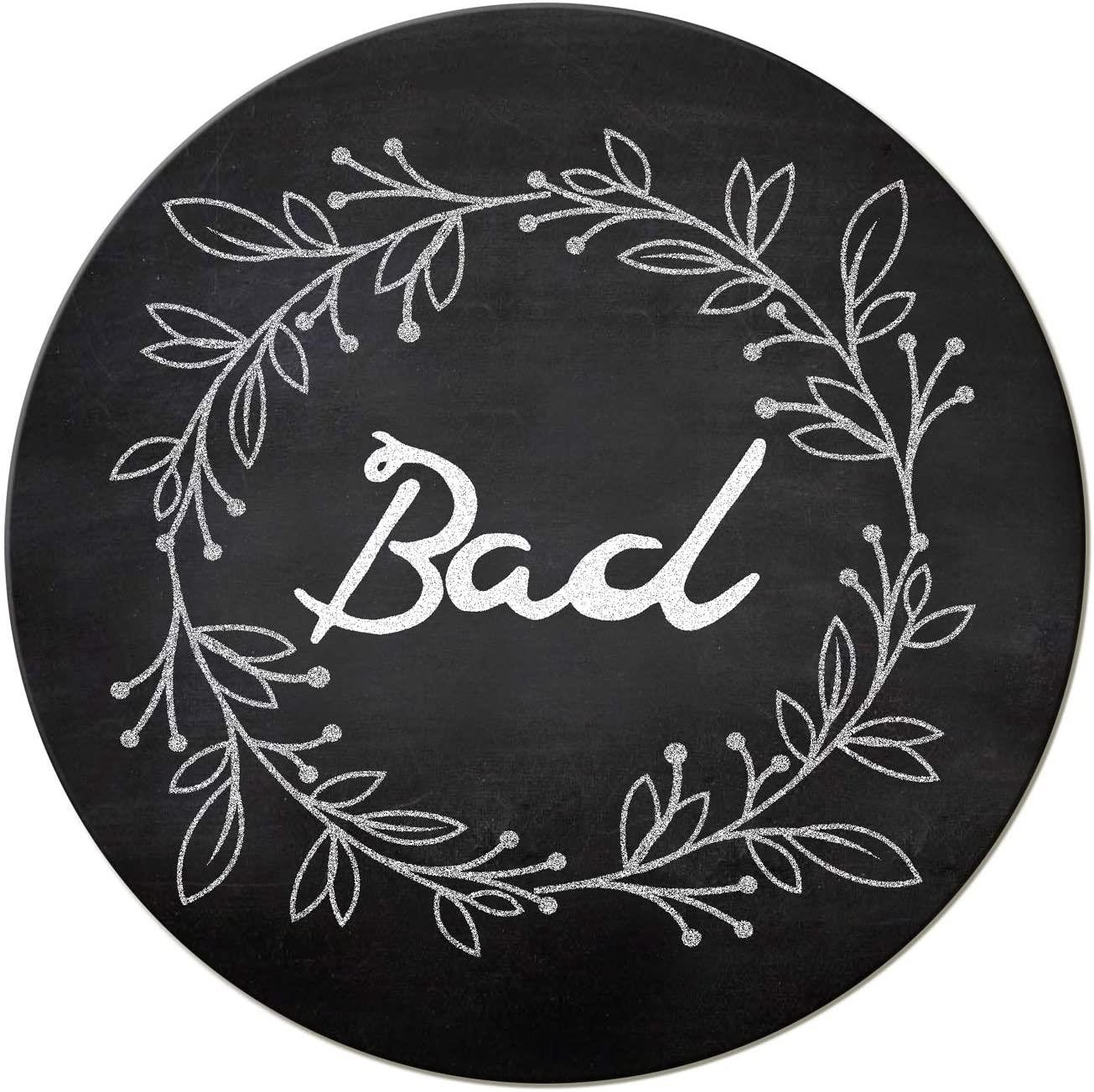 Logbuch-Verlag Dekofigur Badezimmer Türschild schwarz „Bad“ in Tafelkreide-Optik (15,5 cm) mit