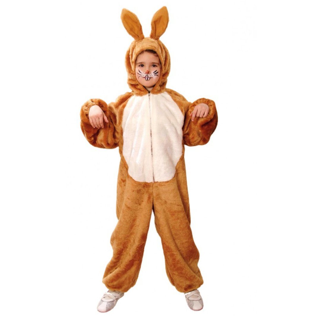 Orlob Kostüm Brauner Hase Overall für Kinder