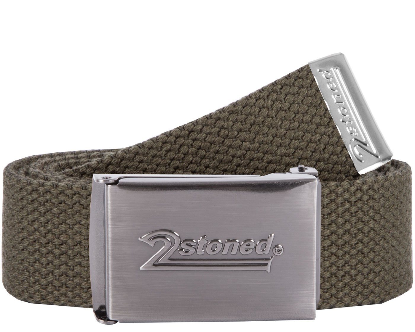 2Stoned Koppelgürtel Stoffgürtel Unisex, Schnalle matt SPEED, 3 cm breit, 120 cm lang individuell kürzbar, stufenlos verstellbar