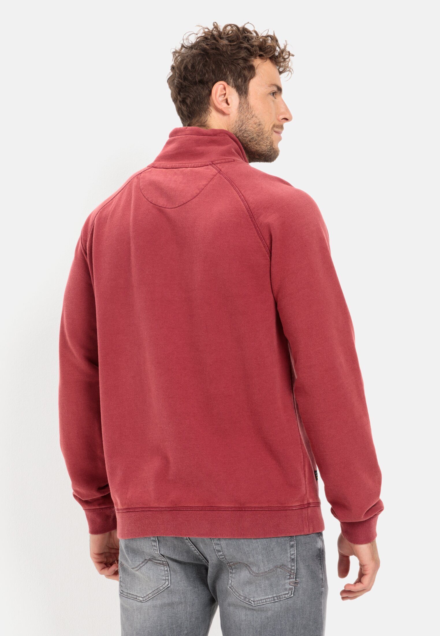 reiner Baumwolle aus Rot active camel Sweatshirt