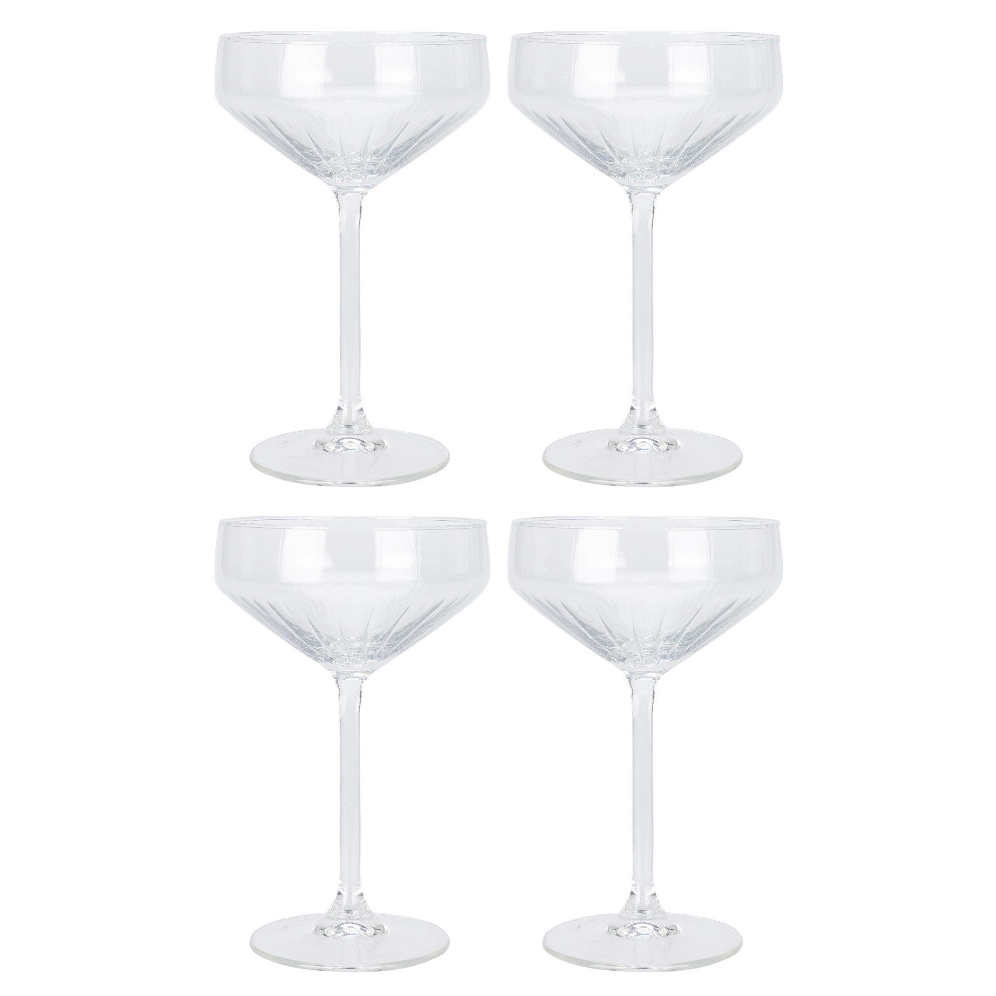 Excellent Houseware Weinglas Trinkgläser, 300 ml, 4er-Set, Glas
