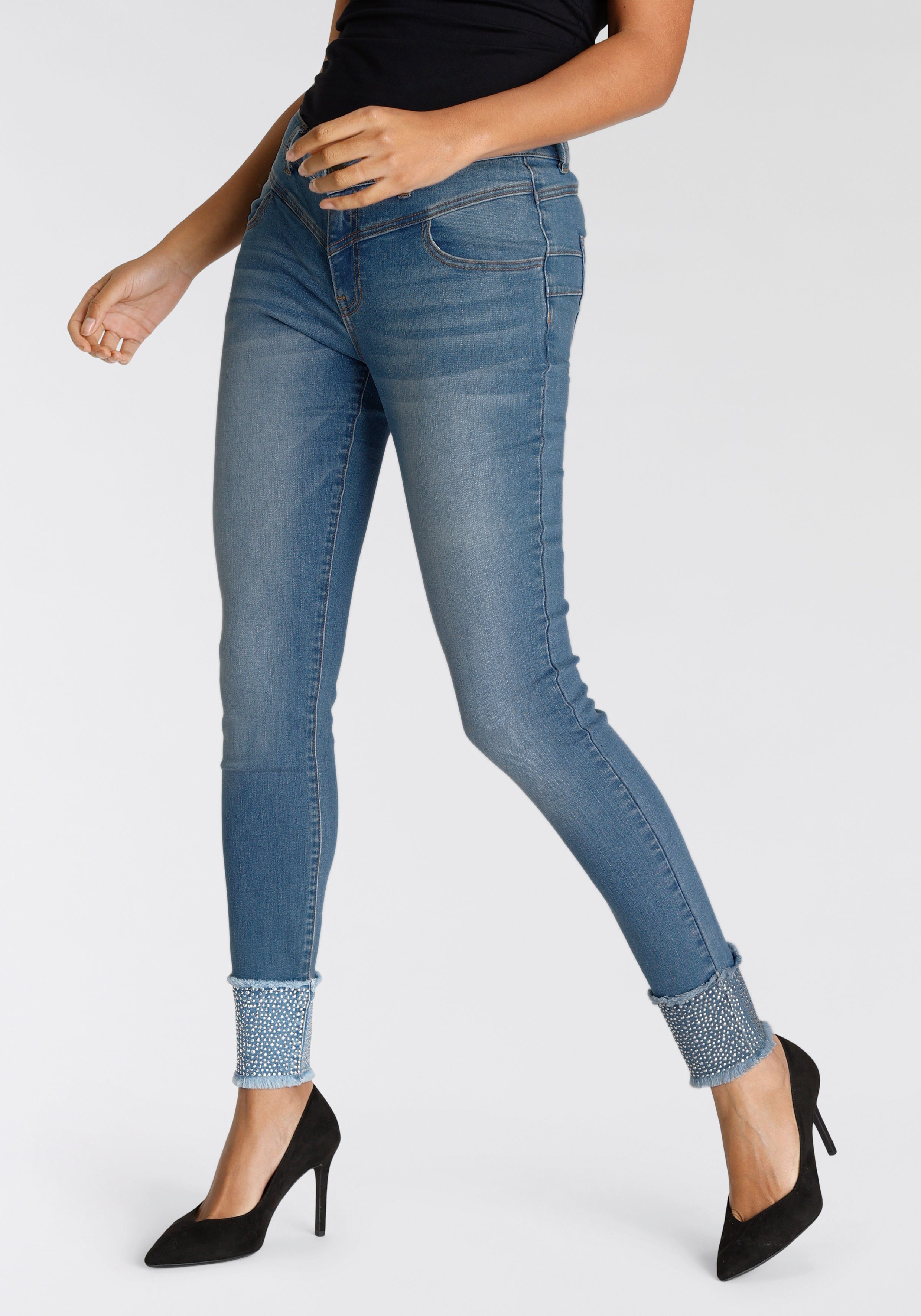 Arizona Skinny-fit-Jeans Mit Nieten