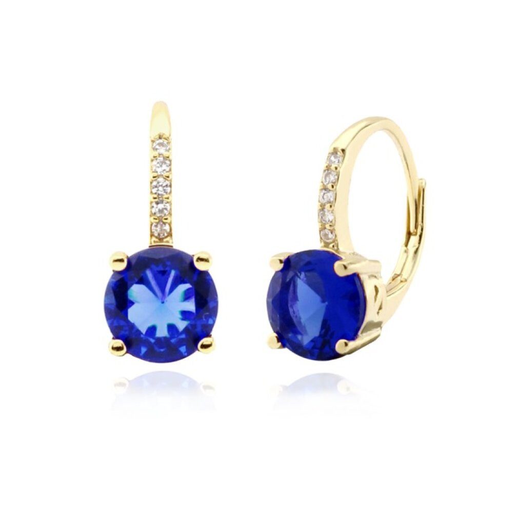 JVD Ohrring-Set Stunning gold-plated earrings with blue zircons SVLE0853XH2GM00