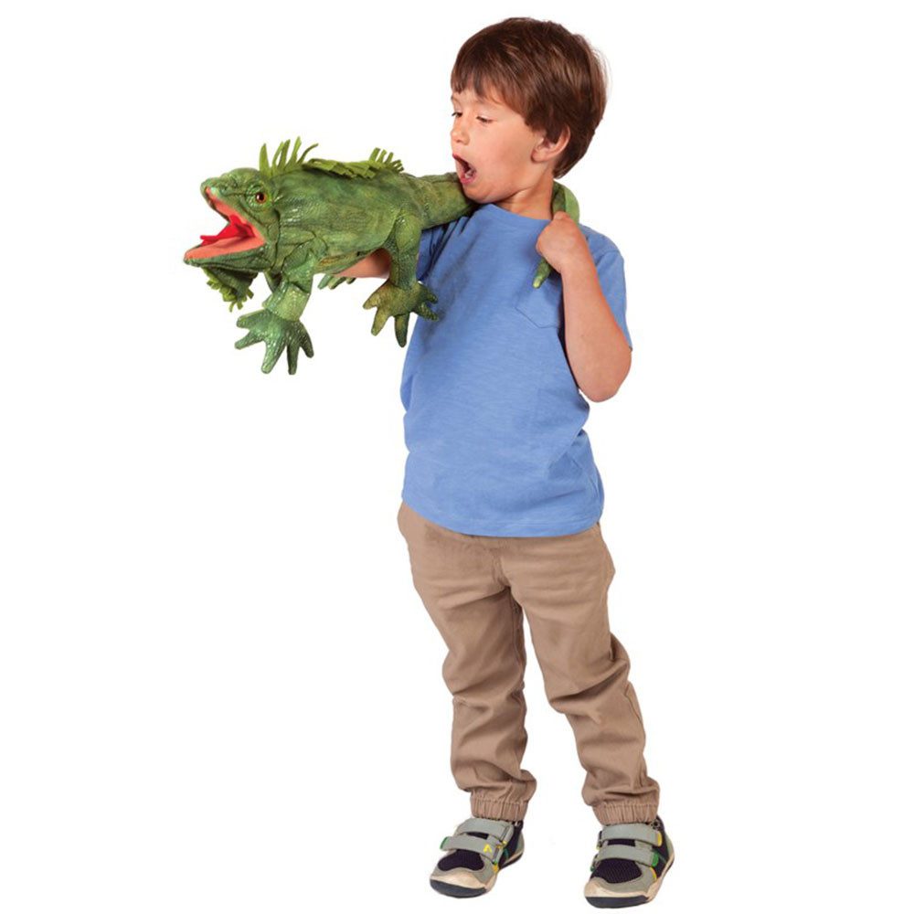 Folkmanis Handpuppen Handpuppe Folkmanis Handpuppe Leguan 2258 Echse Reptil (Packung)