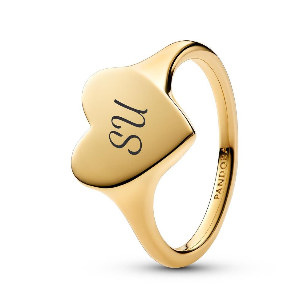 Pandora Fingerring PANDORA Herzring für Damen, vergoldet