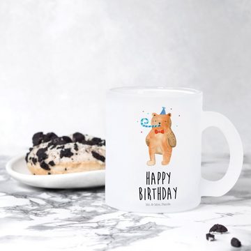 Mr. & Mrs. Panda Teeglas Bär Geburtstag - Transparent - Geschenk, Teddybär, Glas Teetasse, Tee, Premium Glas, Edler Aufdruck