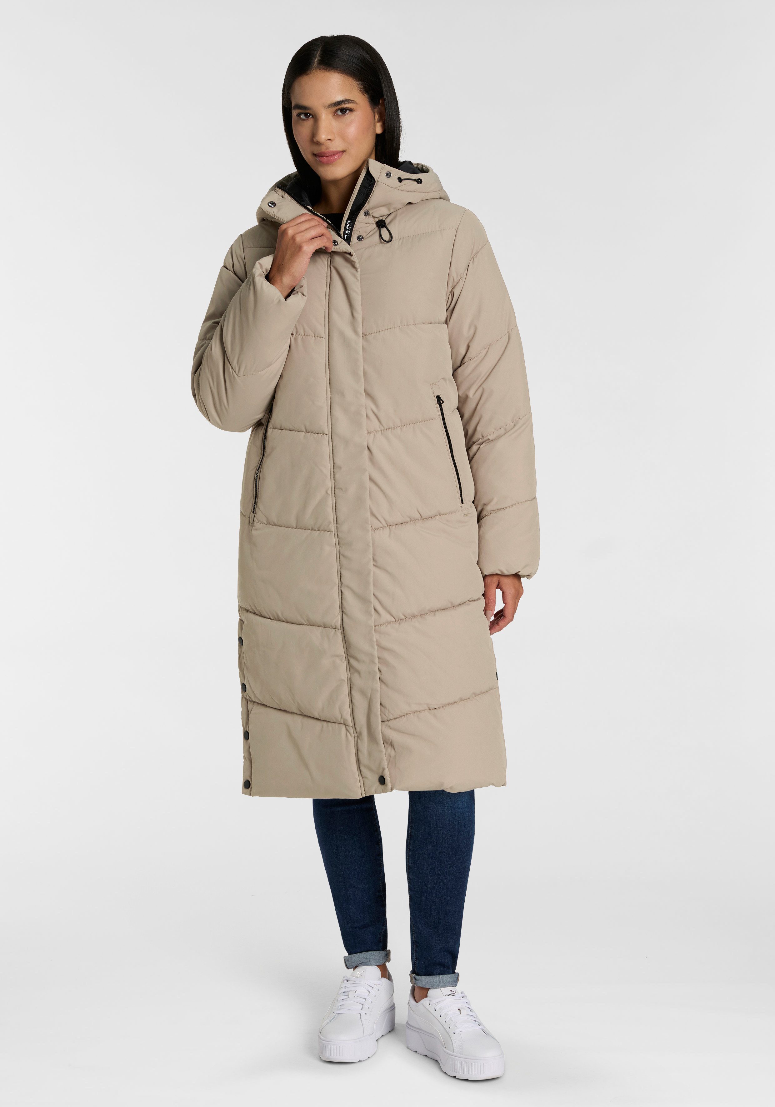 ONLY Steppmantel ONLMEGAN LIFE LONG PUFFER COAT CS OTW verdeckter Zipper, R günstig online kaufen