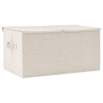 vidaXL Aufbewahrungsbox Aufbewahrungsbox Stoff 50x30x25 cm Creme