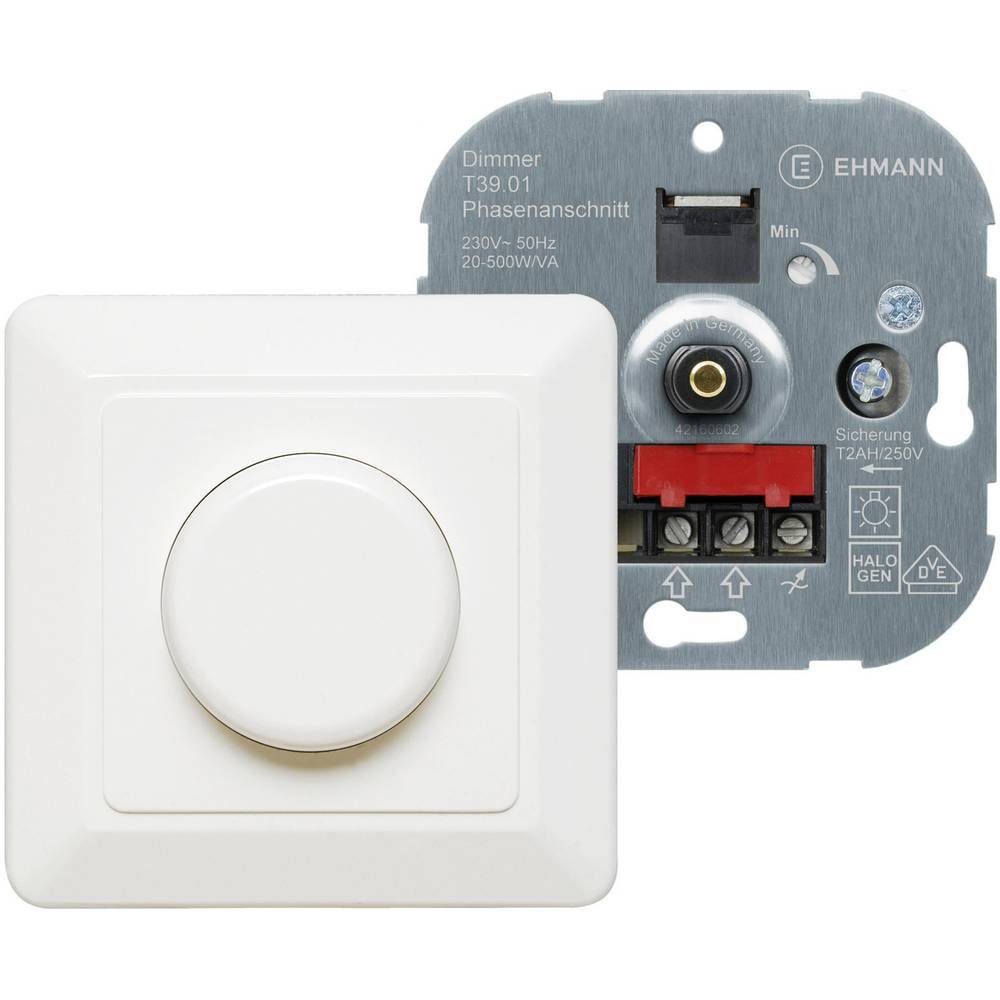 EHMANN 2521x0000 snoerdimmer T25.10 zwart, faseaansnijding, 230V, 50Hz EHMANN 2521x0000 snoerdimmer T25.10 zwart, faseaansnijding, 230V, 50Hz