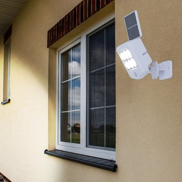 etc-shop Außen-Wandleuchte, LED-Leuchtmittel fest verbaut, Kaltweiß, Tageslichtweiß, Solarlampen für Außen mit Bewegungsmelder LED Solar