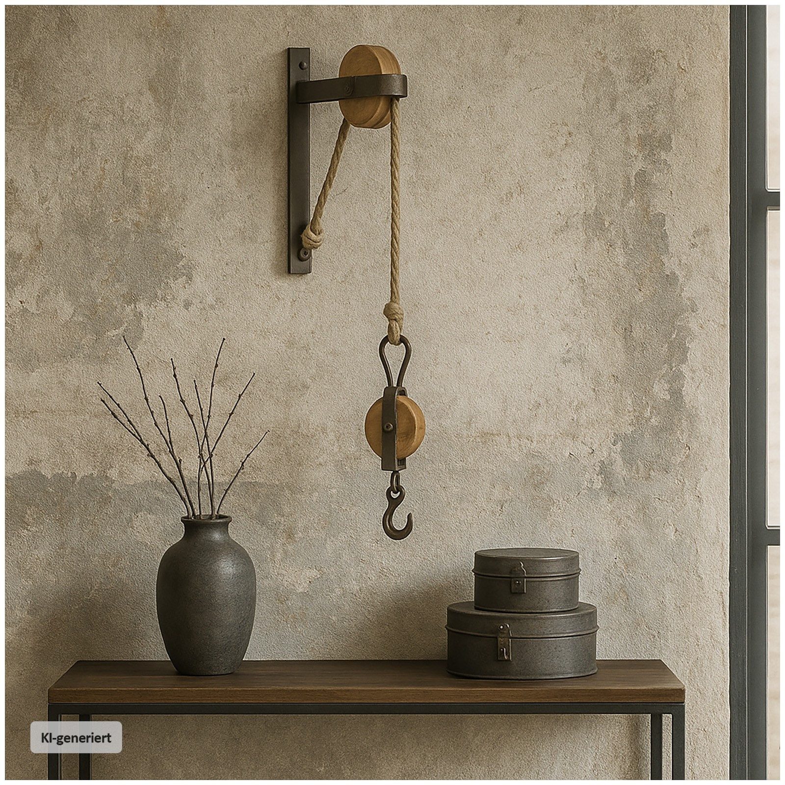 HTI-Living Wanddekoobjekt Dekohaken Wandhaken im Industrie Stil (Stück, 1 St., 1 Wandhaken), Industrie Design Vintage Ampelhaken