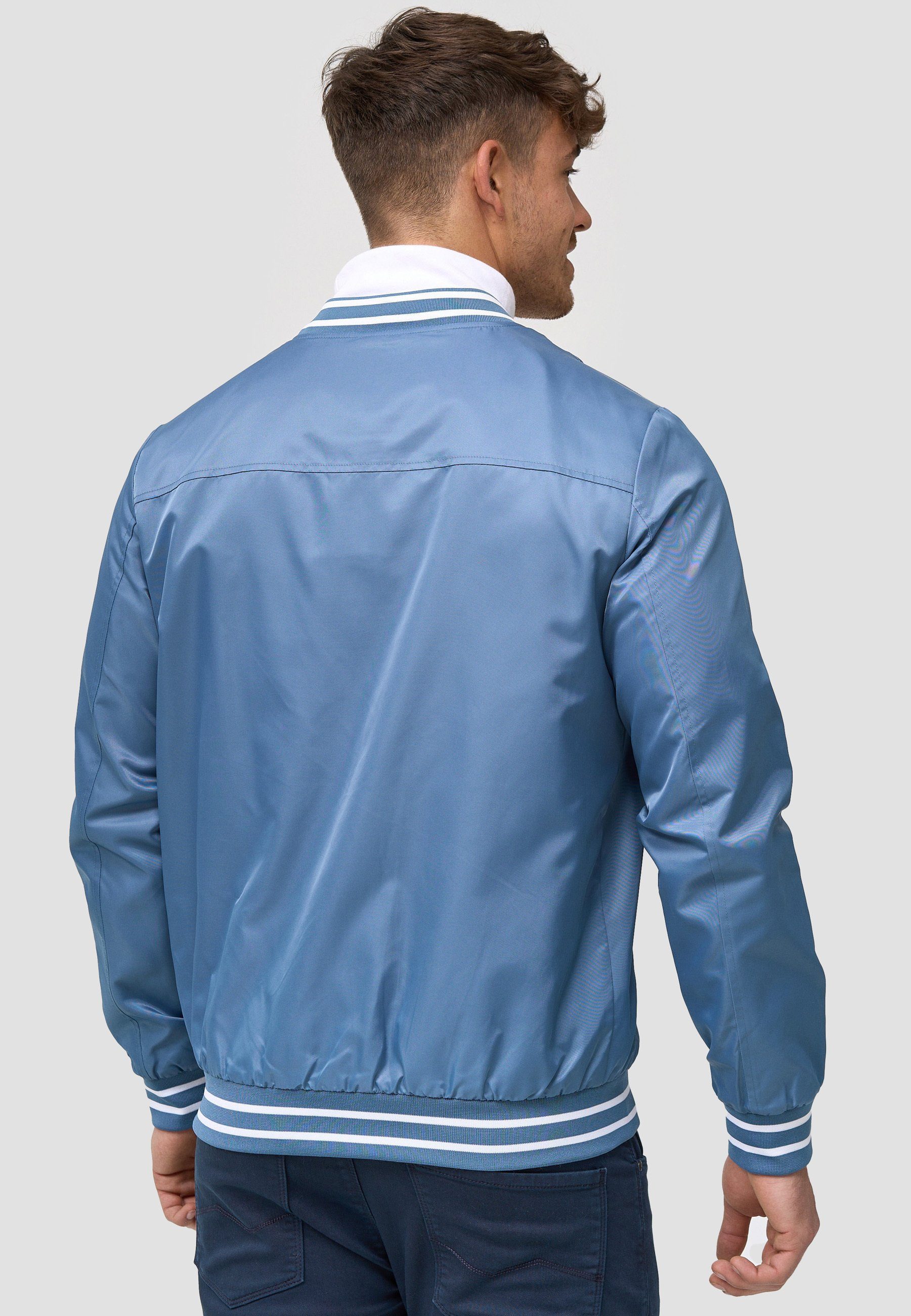 Indicode Sommerjacke Herren Manos Übergangsjacke Herrenjacke Bomberjacke mit Stehkragen