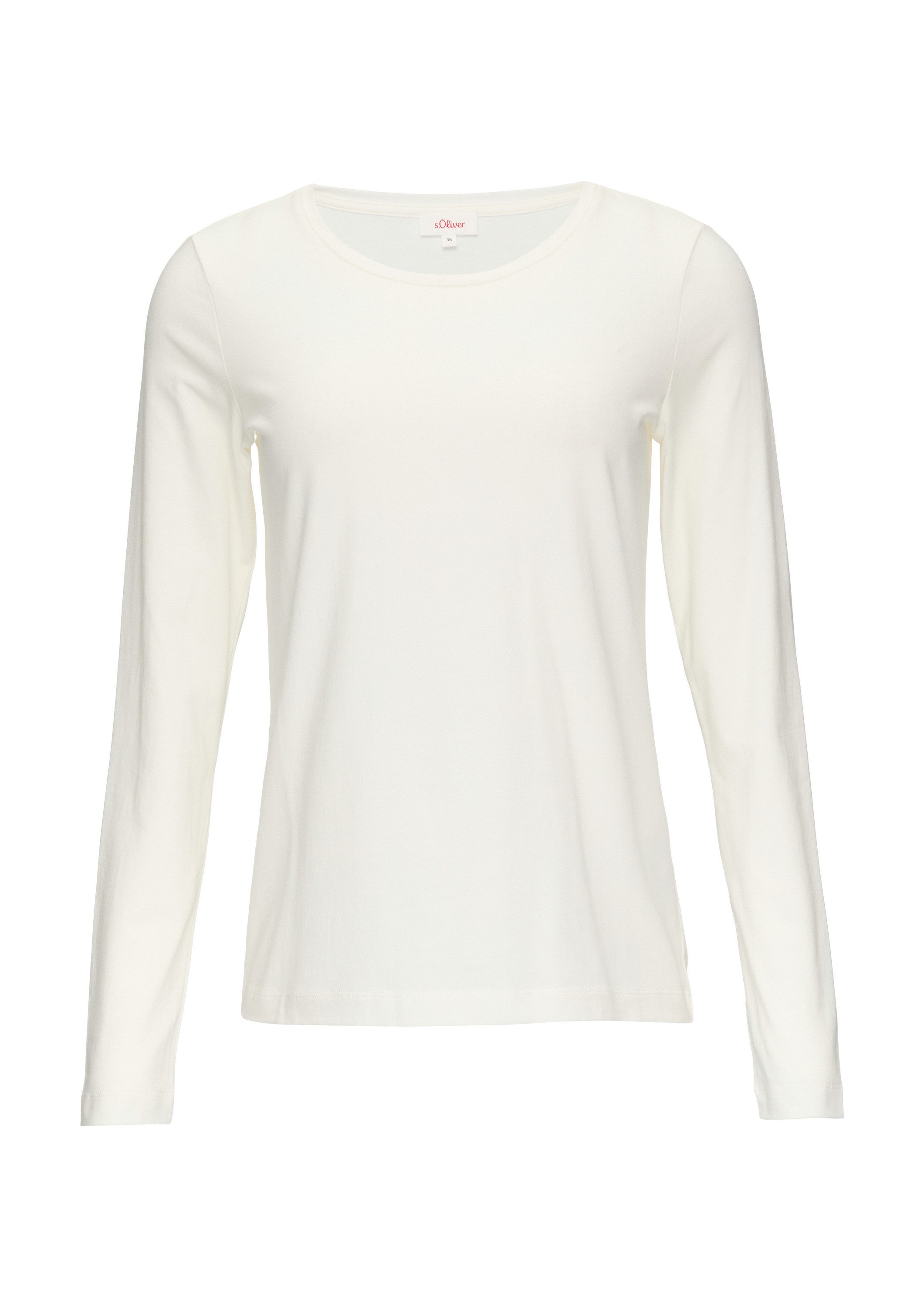 s.Oliver Langarmshirt T-Shirt Longsleeve aus Baumwollstretch günstig online kaufen
