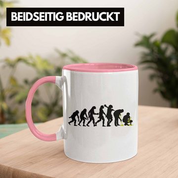 Trendation Tasse Trendation - Gärtner Evolution Tasse mit Spruch Garten Hobbygärtner Gärtner Geschenk Lustig Gärtnerin Geschenkidee