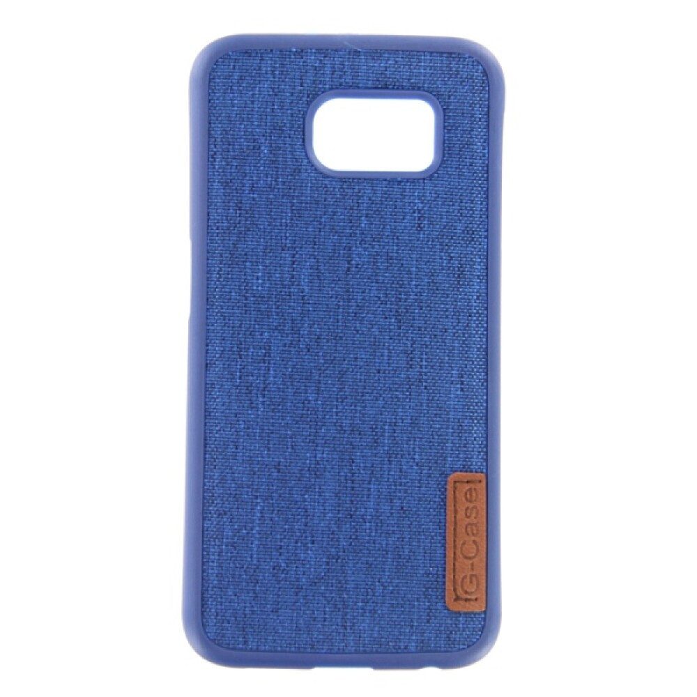 Handytasche Silikon Handyhülle für Samsung S6 Blau Schutz Tasche (Silikonhülle)