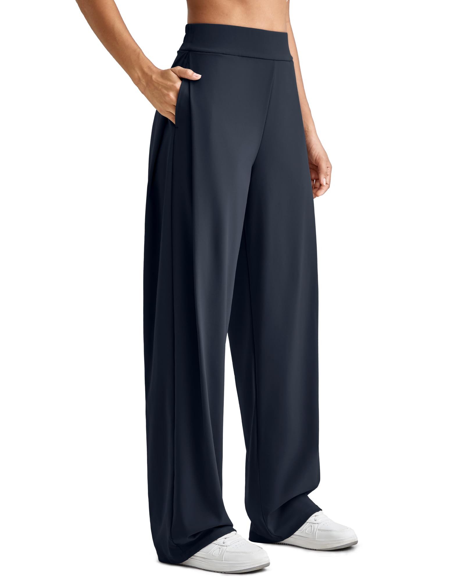 G4Free Palazzohose Damen Weite Business-Freizeithose, lockere Lounge-Hose i günstig online kaufen