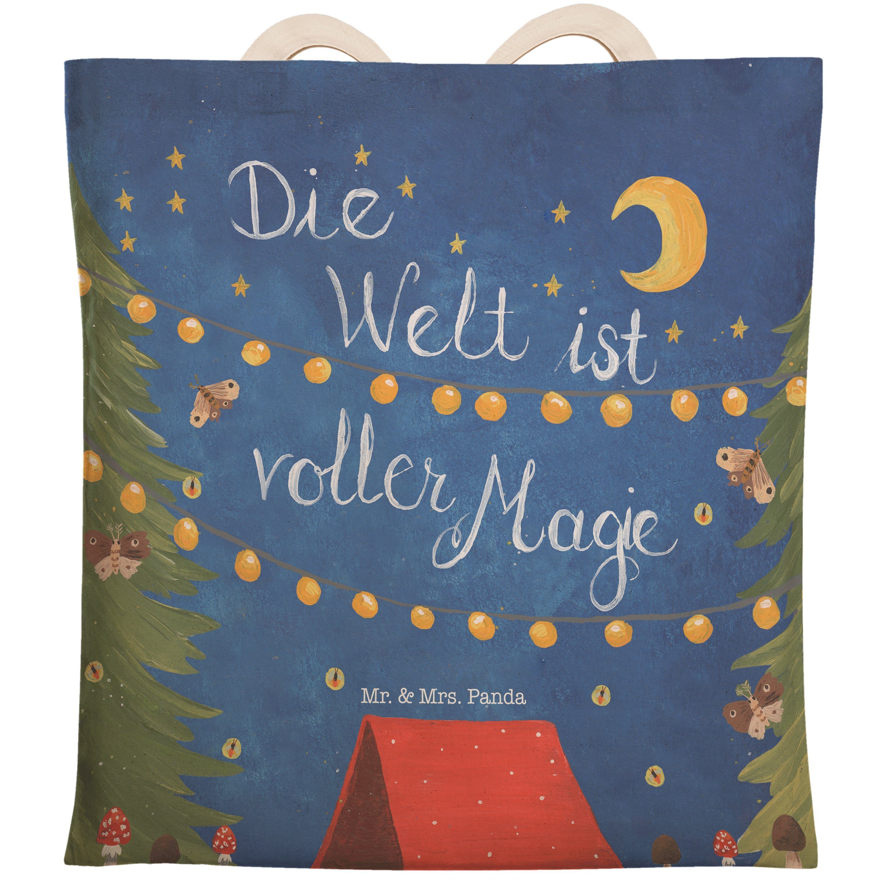 Mr. & Mrs. Panda - voller Tragetasche Geschenk, Die Welt Nat Umhängetasche, Stofftasche, Magie ist (1-tlg)