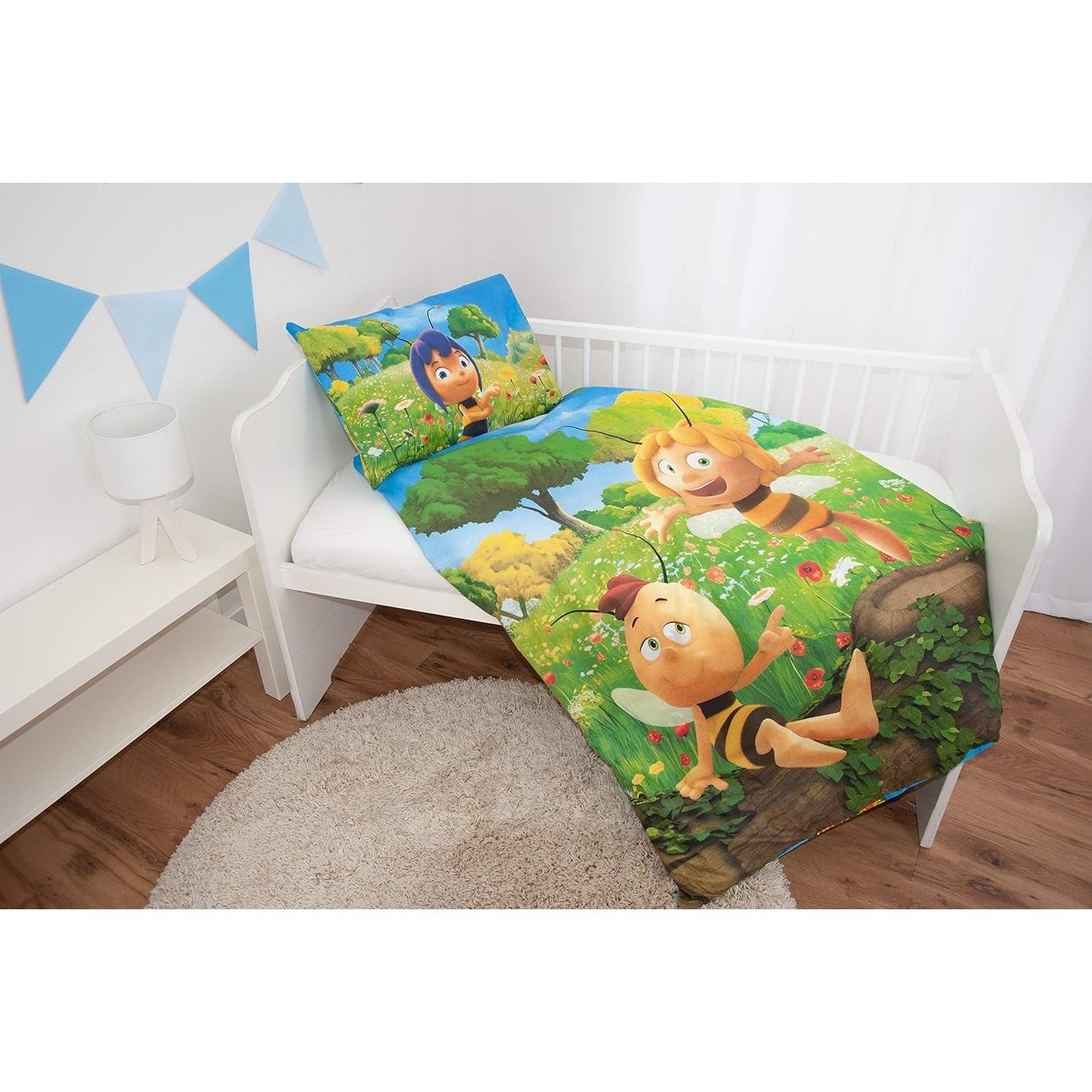 Herding Kinderbettwäsche BIENE MAJA Bettwäsche-Set Kleinkinder Wendebettwäsche Decke 100x135c, Renforcé, 2 teilig, 100% Baumwolle – Bild 2 von 5