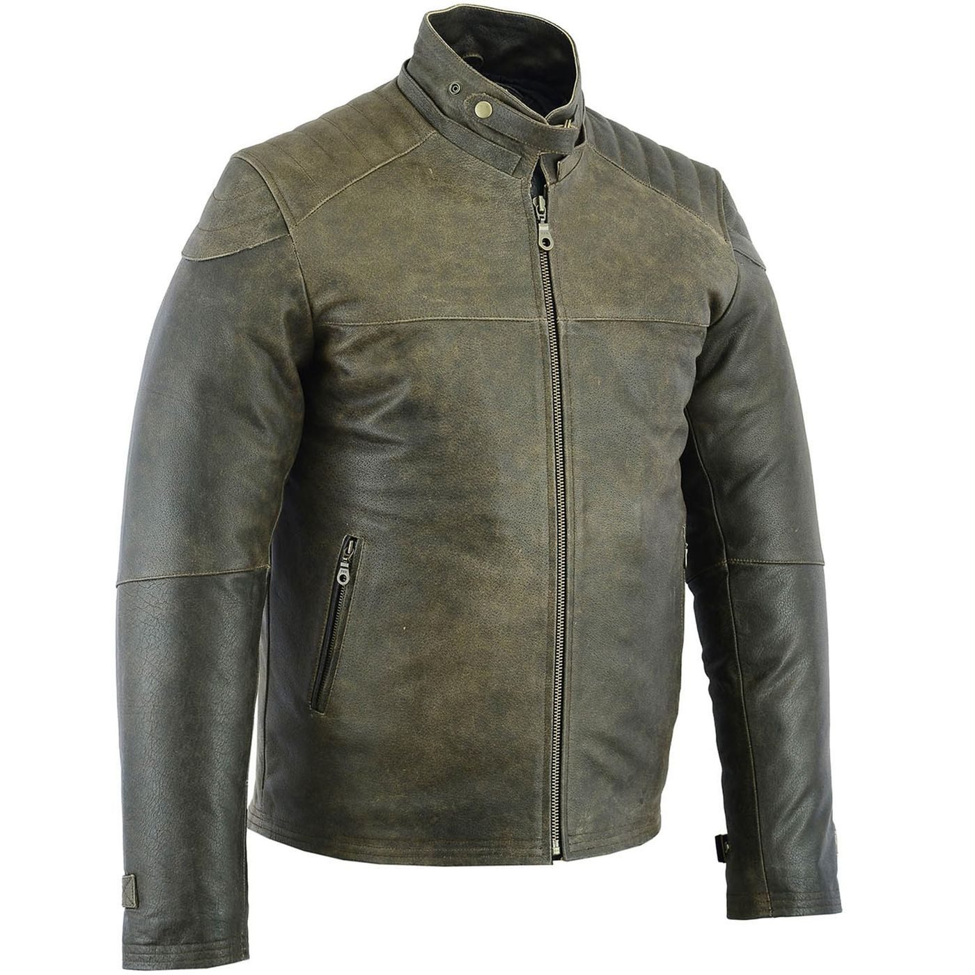 BULLDT Motorradjacke GW425J Cracker Bikerjacke Lederjacke Cracker Kalbsleder