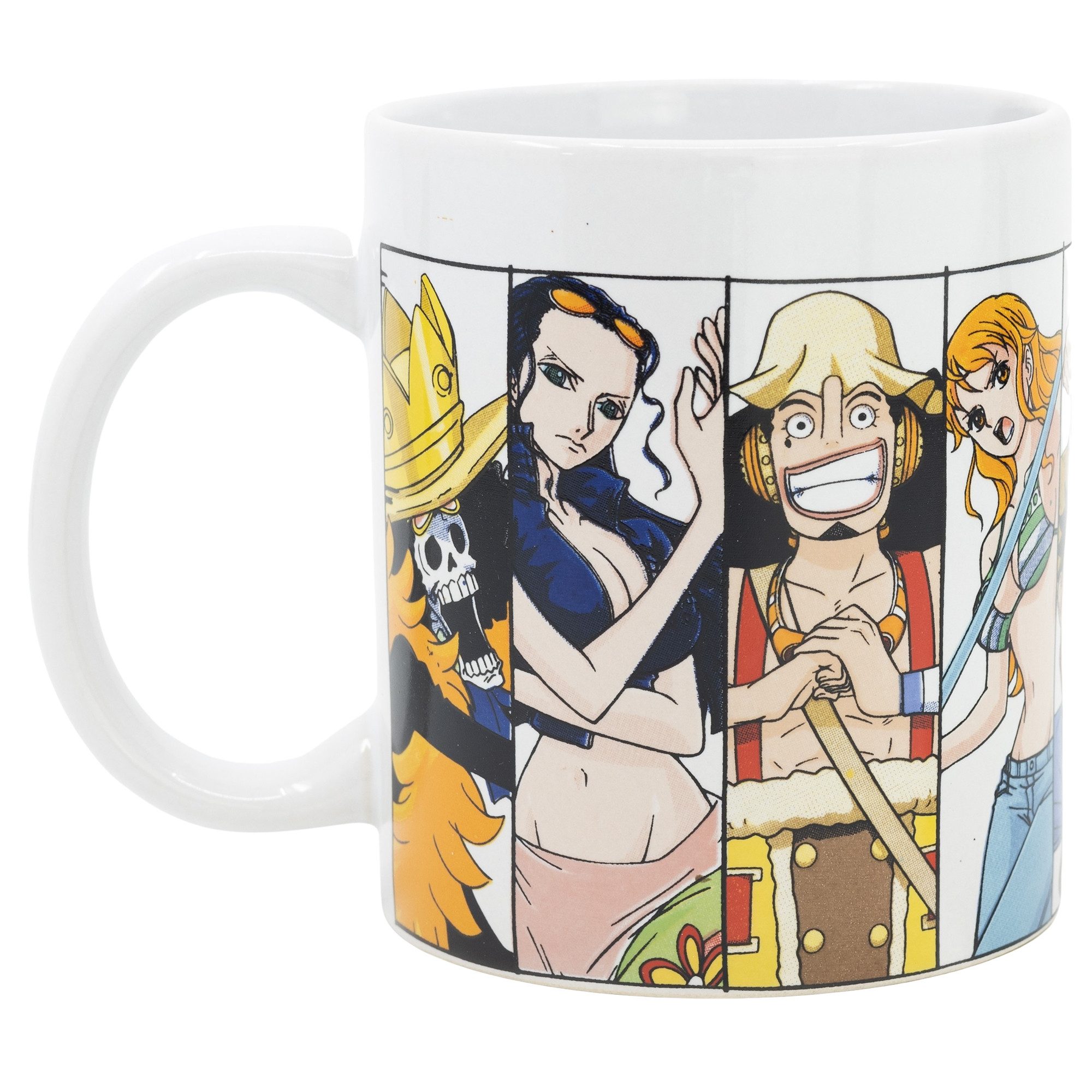 One Piece Anime Tasse Anime One Piece Ruffy Crew Teetasse Kaffeetasse Geschenkidee 325 ml, Keramik